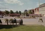 Utsikt över rondellen vid Esplanaden i Huskvarna år 1963.