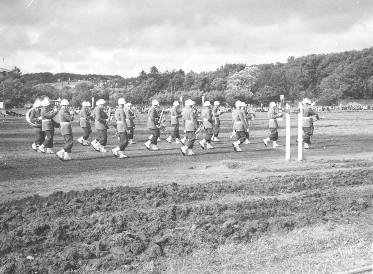 Försvarsutställningen i Kungälv 1958. Musikkåren