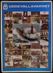 Fotomontage från Uddevallavarvet med motiv som visar på de o