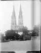 Uppsala domkyrka och Gustavianum från Universitetstrappan