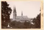 Kabinettsfotografi - Uppsala domkyrka från Slottsbacken