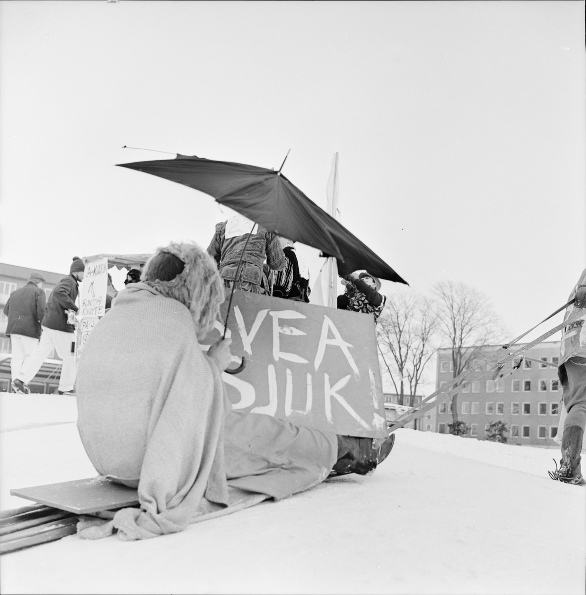 Studentliv - "Birkarlarenneth blev seger i snö", Uppsala 1963