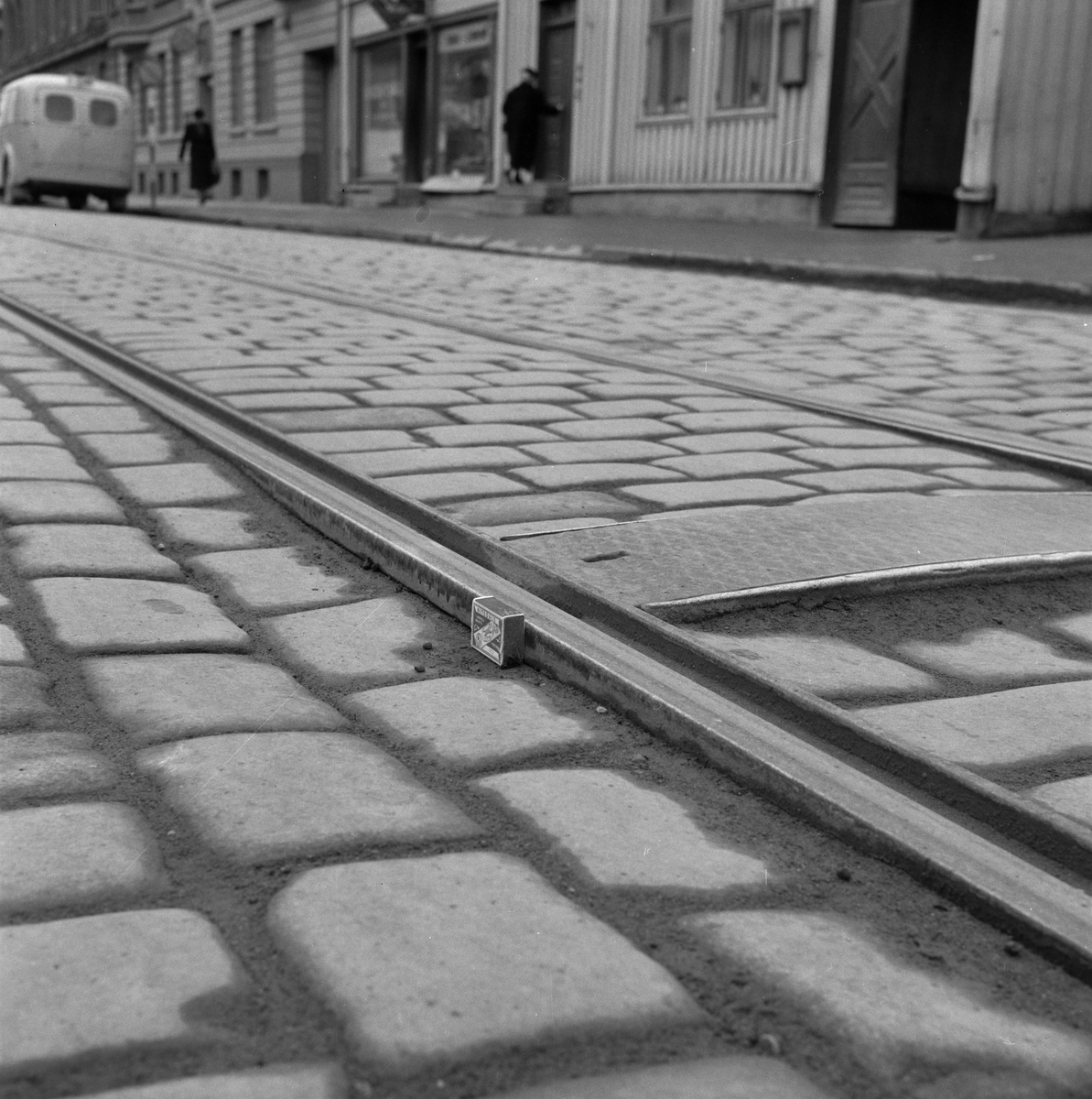 Farlige trikkeskinner i byen