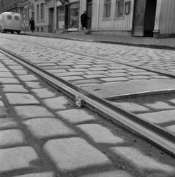 Farlige trikkeskinner i byen