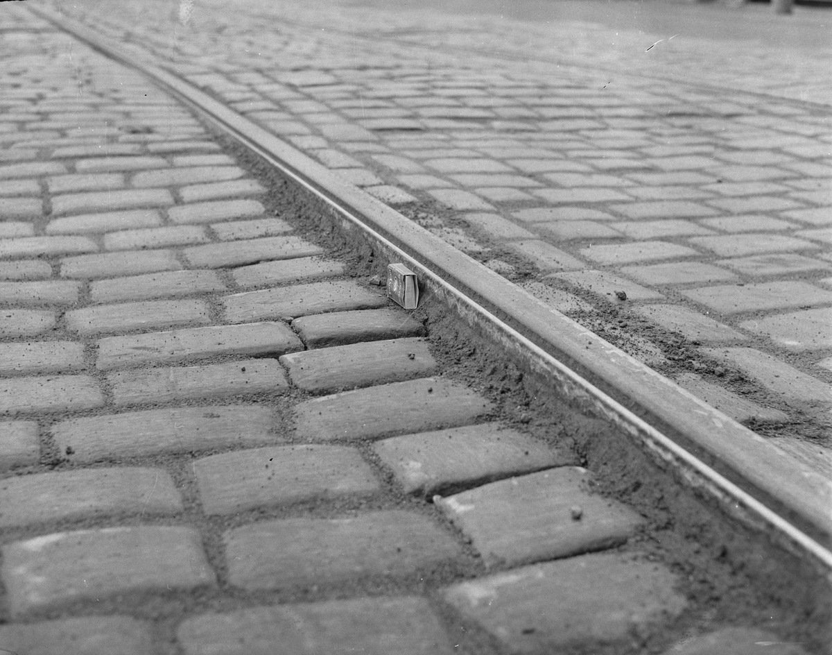 Farlige trikkeskinner i byen