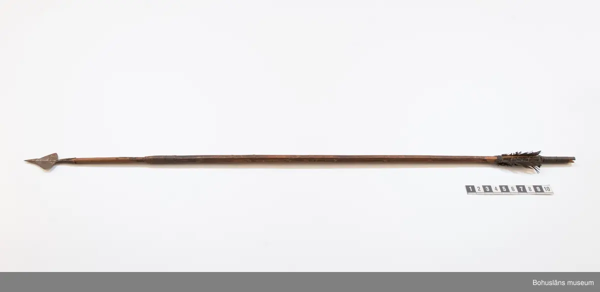 Kontinent: Afrika
20 st. pilar. Pilarnas längd varierar mellan 68 - 78 cm. Består av träskaft och järnpilspetsar. Fjädrar fastsatta på träskaftens motsatta ände.
