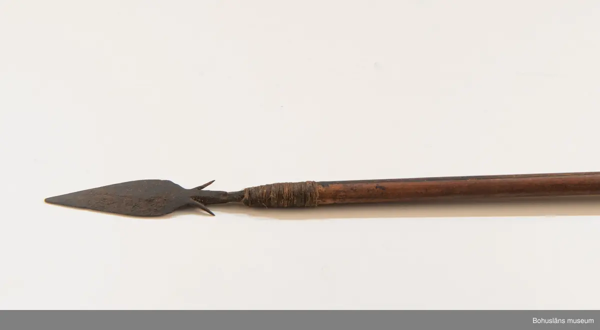 Kontinent: Afrika
19 pilspetsar. Längden varierar mellan 64 - 72 cm. Består av träskaft och järnpilspetsar. Alla pilspetsarna finns kvar. Fjäderbesättning saknas på 2 av skaften.
