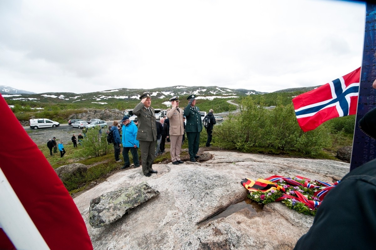 22. juni 2011: Avduking av minnestatue over jugoslaviske krigsfanger som døde i tysk fangeskap ved Øvre Jernvann, Narvik kommune, Nordland, under andre verdenskrig. Historien er godt dokumentert i boka til Ljubo Mladjenovic: "Beisfjordtragedien".