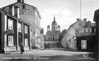 Vykort. Västra Kyrkogatan med Domkyrkan