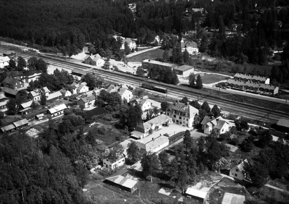 Flygvy över Molkom, Karlstad kommun.