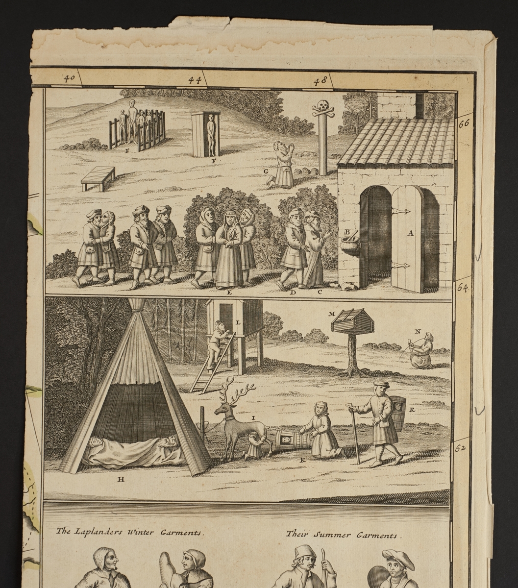 Stick "The Laplanders". En serie scener som visar samiskt liv och traditioner. L.A. 180. Jämför NMA.0103270.