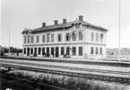 Järnvägsstationen i Härnösand Bilden tagen före 1900