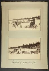 Ark med två monterade fotografiska motiv från Medelpad. Same