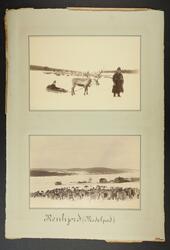 Ark med två monterade fotografiska motiv från Medelpad. Påsk