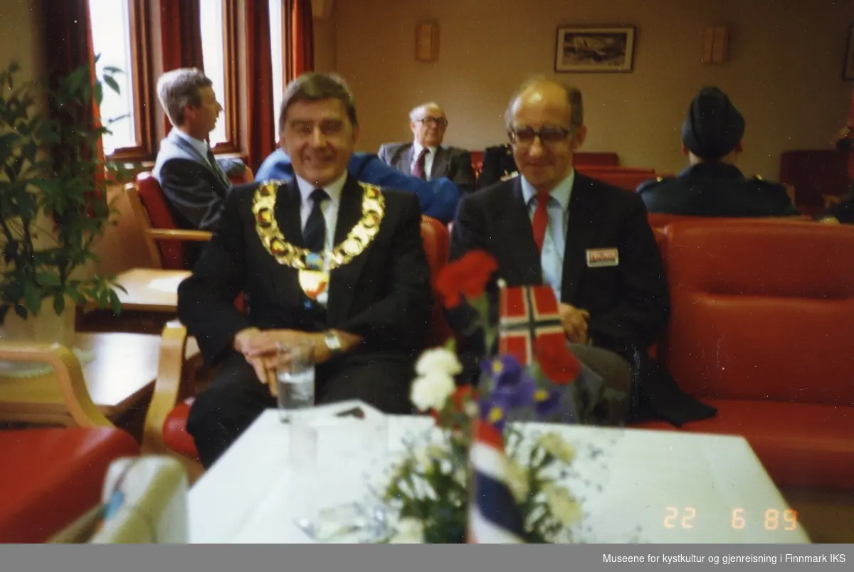 Honningsvåg. Besøk av prinsesse Sirindhorn av Thailand. 22.06.1989.