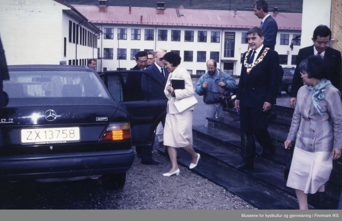 Honningsvåg. Besøk av prinsesse Sirindhorn av Thailand. 22.06.1989.