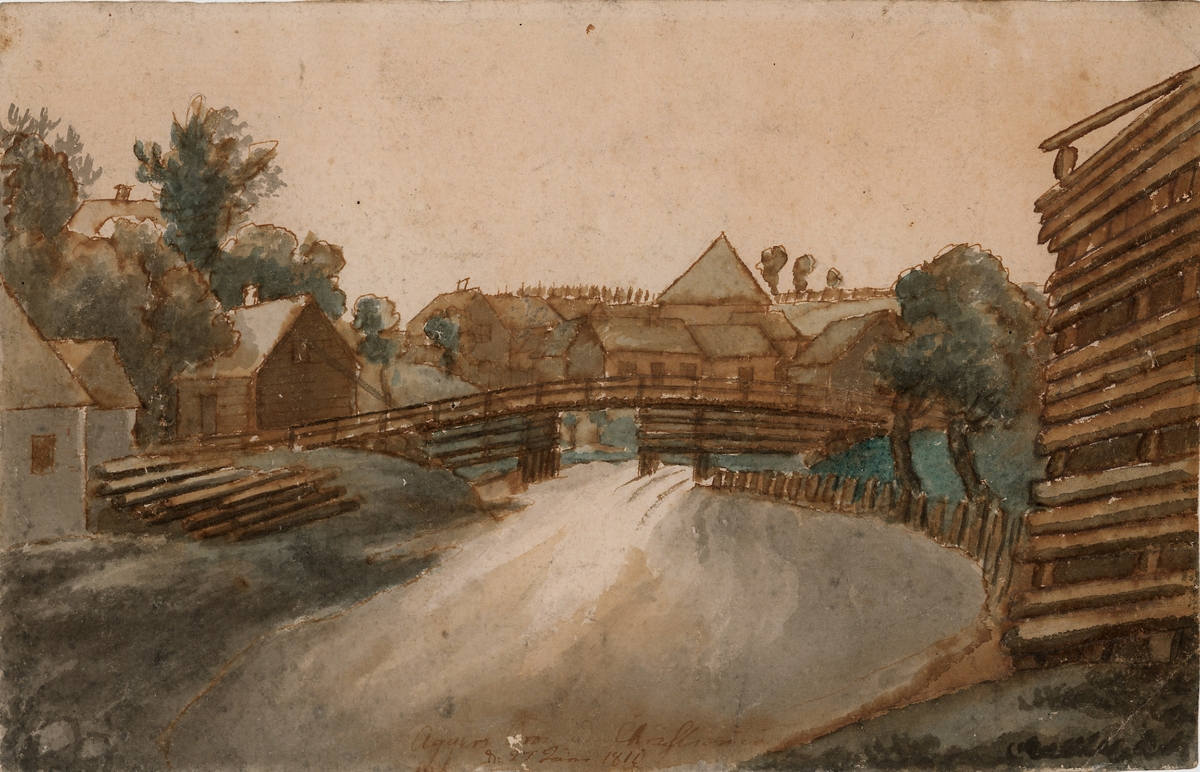 elv, bru, arkitektur, vann, trebebyggelse, trær