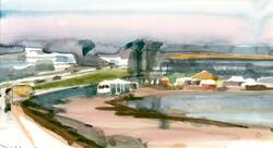 Ved fjorden [papirkunst]