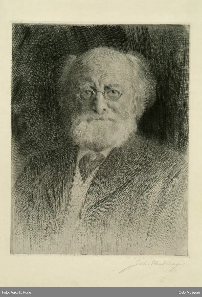 portrett, dress, ansiktshår, briller, professor, kunsthistoriker