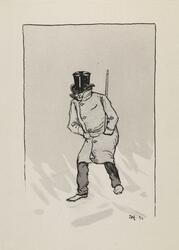 Karikatur av Jacob Sømme [papirkunst]