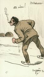 Karikatur av Eilif Peterssen [papirkunst]