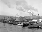 Industriområde. Vita byggnaden till höger är busstationen.