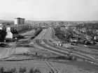 Motorvägen E4 vid Österängen, Jönköping. År 1967.