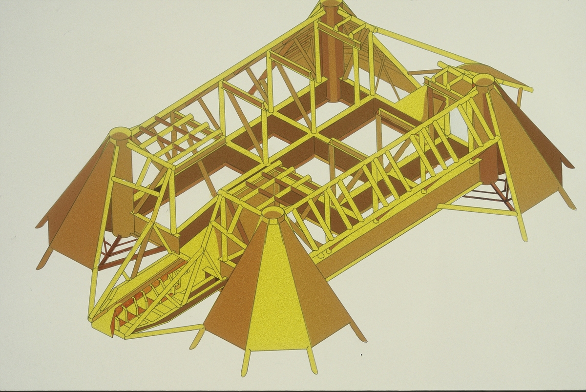 Illustrasjoner fra en presentasjon av Norsk Hydro sitt TOGI-prosjekt. Det er bilder av havbunnsinnretninger og nettverket de skal inngå i mellom Troll og Oseberg, samt kart over Troll og Oseberg-feltene.