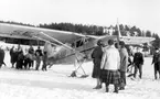 Flygplan på Mörtsjön. Flygplanet, Fairchild F24R-46A Forwarder. reg SE-BXF. Tillverkad 1944.