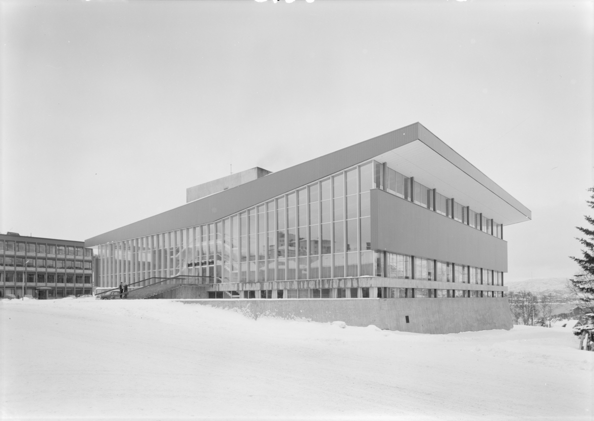 Arkitekturfoto av Idrettens hus i  Narvik.