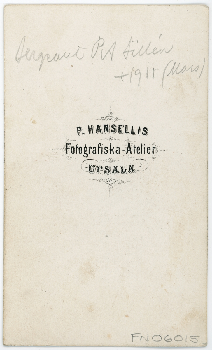 Kabinettsfotografi - sergeant Sillén