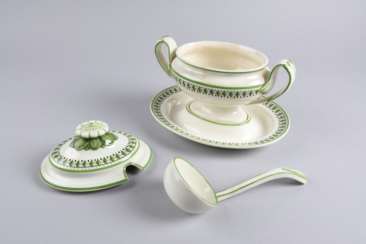 Bord av stiliserte blader. Blomst