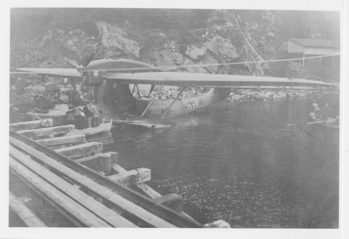 Tysk flybåt nødlandet i Rekefjord
