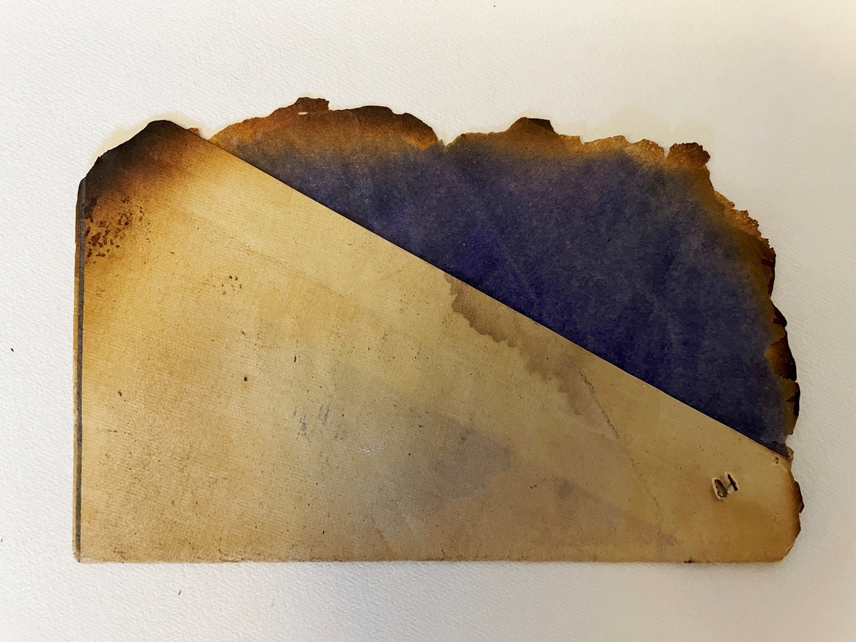 Postförsändelser från den i Getå, 1918, förolyckade postkupén.

4 fragment.