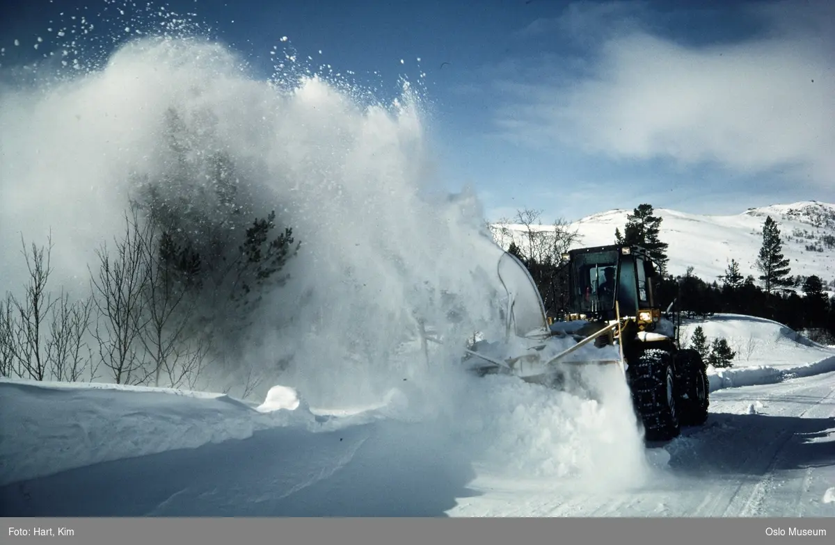 fjell, vei, snøfreser, snørydding