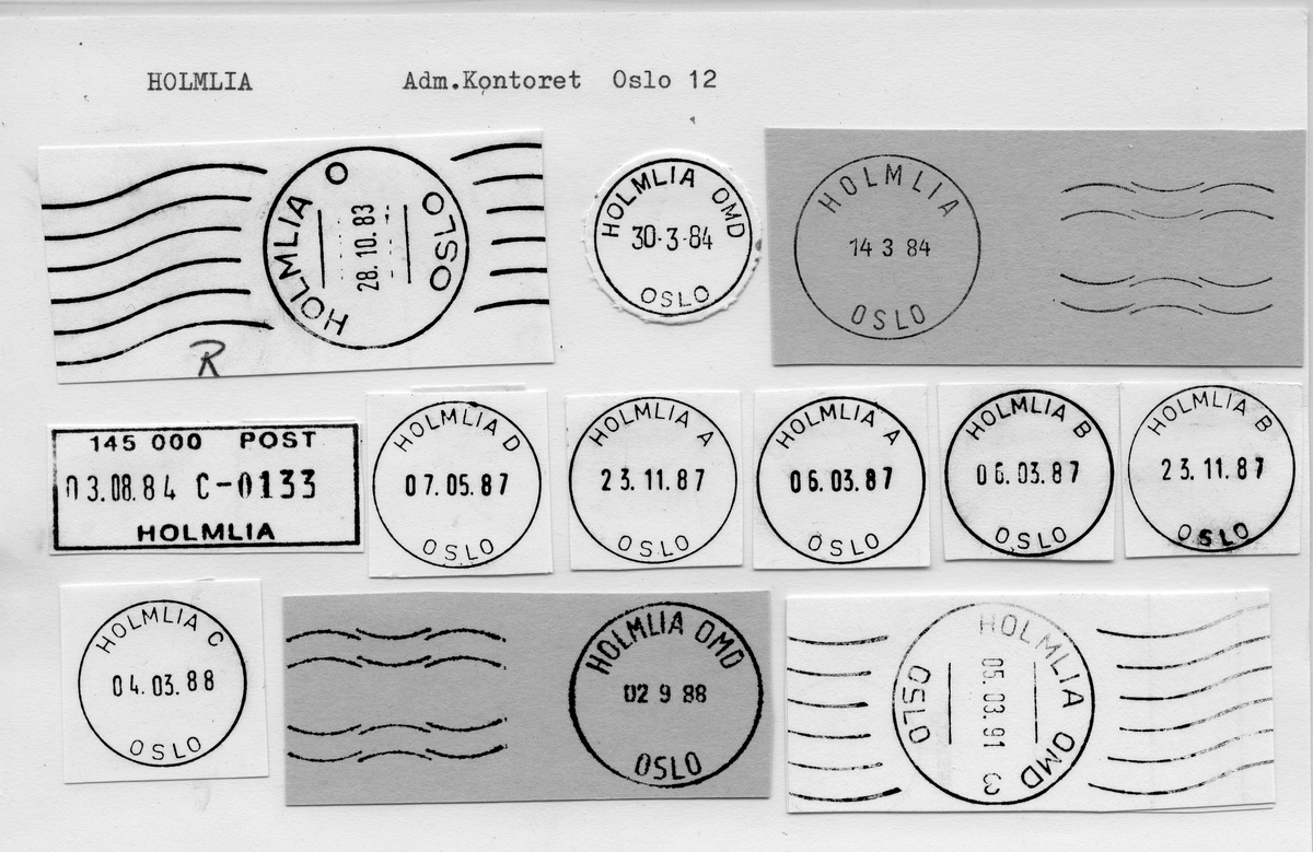 Stempelkatalog Holmlia, Oslo