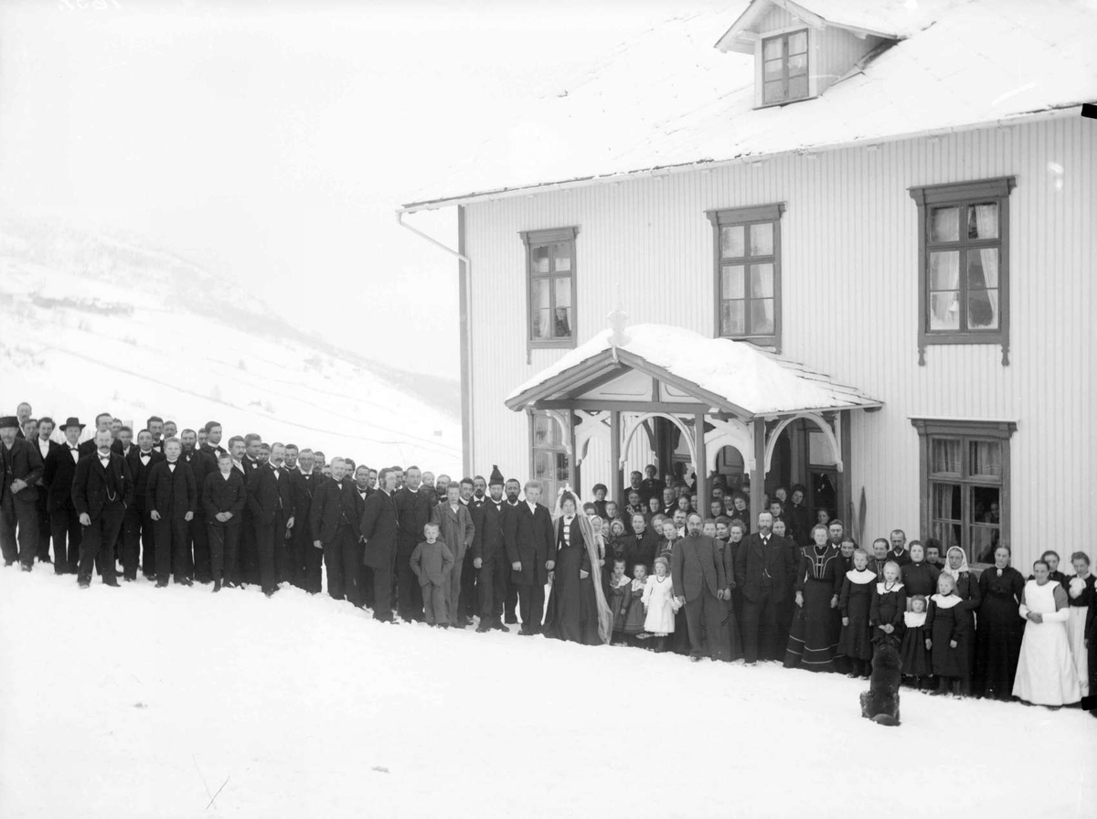 Kort : N. Fron 8/1 - 1904. Bryllupet på Toksen