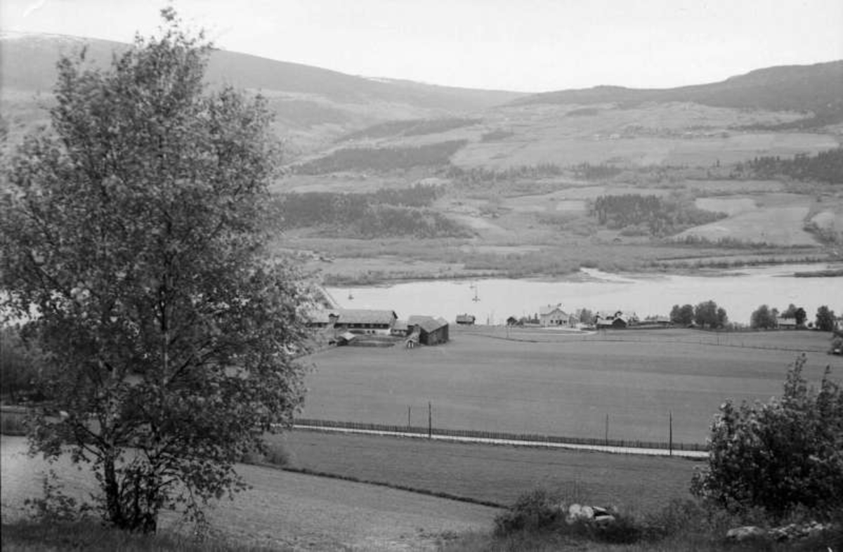 Sør-Fron. Hundorp. Hundorp gård med landhandel og hotell foran, Søre Lia bak.