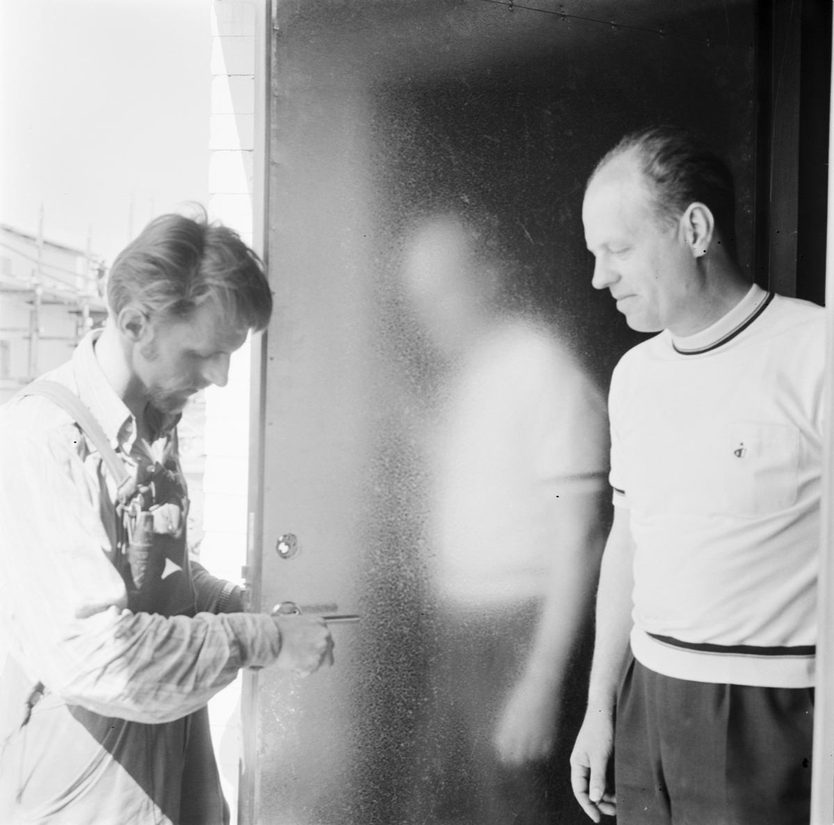 Inflyttningsklart i kvarteret Trasten, Tierp, Uppland 1969