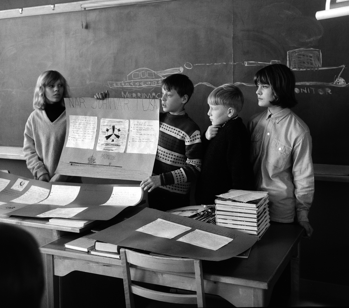 Nya utbildningsmetoder provas vid Tornhagskolan i Linköping. Året var 1965.