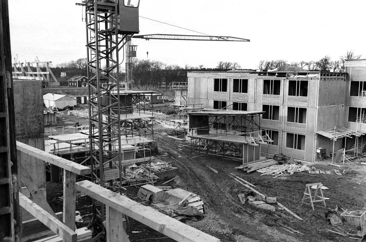 Serie bilder från det framväxande bostadsområdet Ryd väster om centrala Linköping.