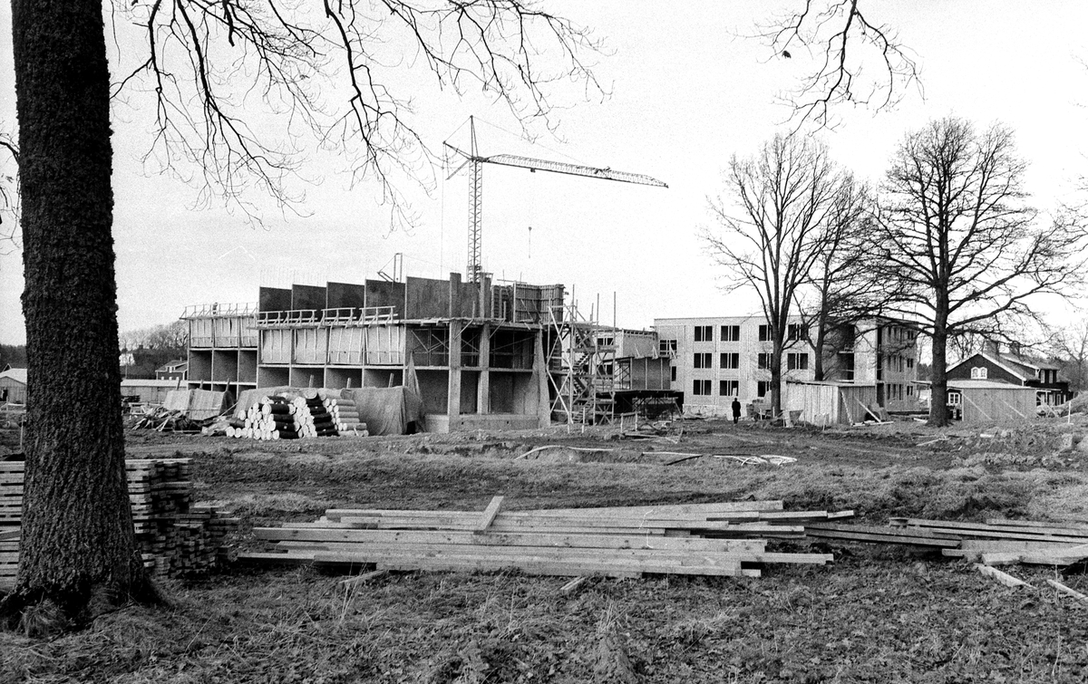 Serie bilder från det framväxande bostadsområdet Ryd väster om centrala Linköping.