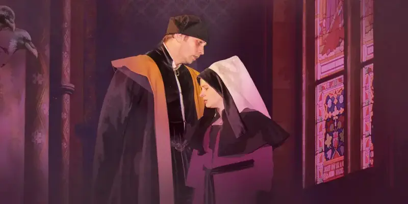 Biskop Mogens' svenn Åge og jomfru Karines kammerpike Margrete.