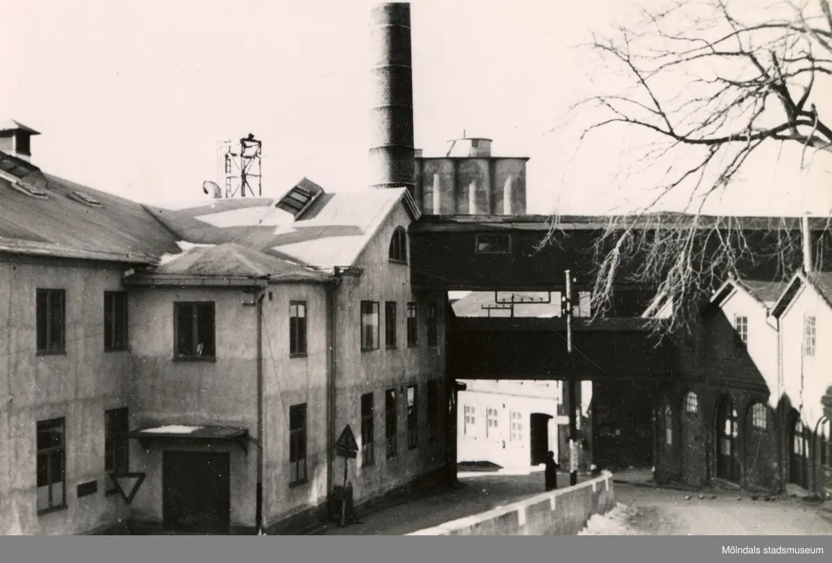 Viktor Samuelsons fabrik, 1930-tal. Fabriken byggdes ut 1941-1945. I folkmun kallad "Strumpan".