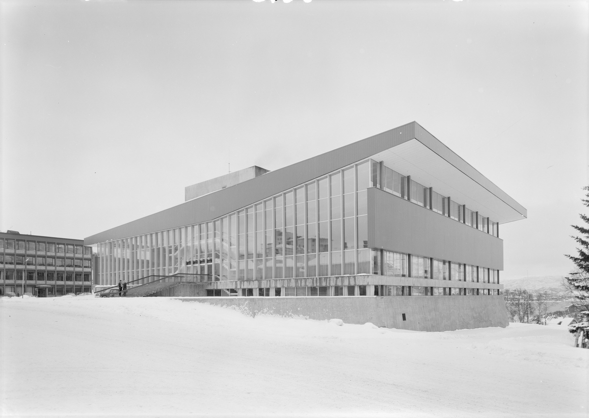 Arkitekturfoto av Idrettens hus i  Narvik.