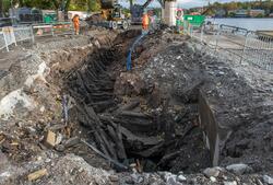 Vrak hittat sommaren 2017 under kajrenovering på Skeppsholme