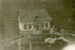 Huset til Sverdrup Nordskott. Første etasje inneholdt butikk