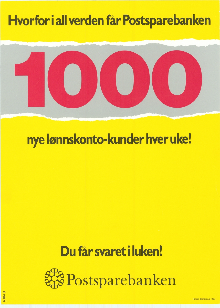 Tosidig plakat med gul bunnfarge. Tekst på bokmål og nynorsk.