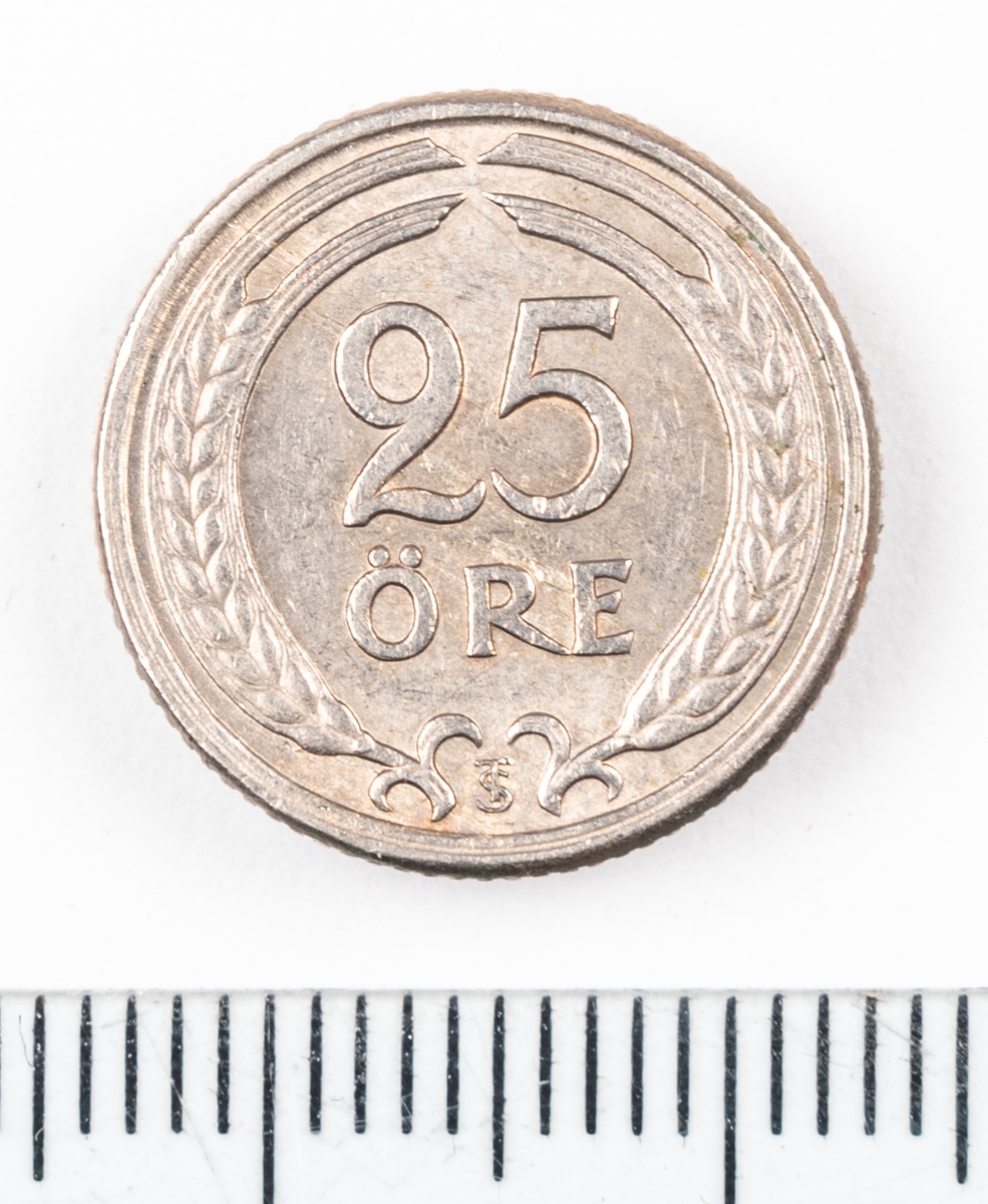 Mynt, Sverige, 25 öre, 1947.