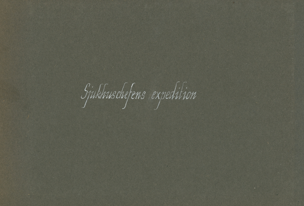 Vänersborg, Restads sjukhus. Sjukhuschefens expedition